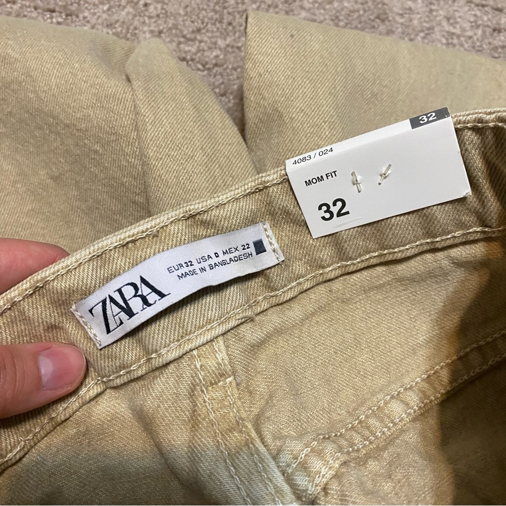 NWT {Zara} Mom Fit High Rise Jeans ~ Size US 0 - Picture 7 of 16